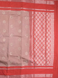 Banaras fancy saree in light pink color allover zari motifs & zari border with brocade pallu and attached blouse