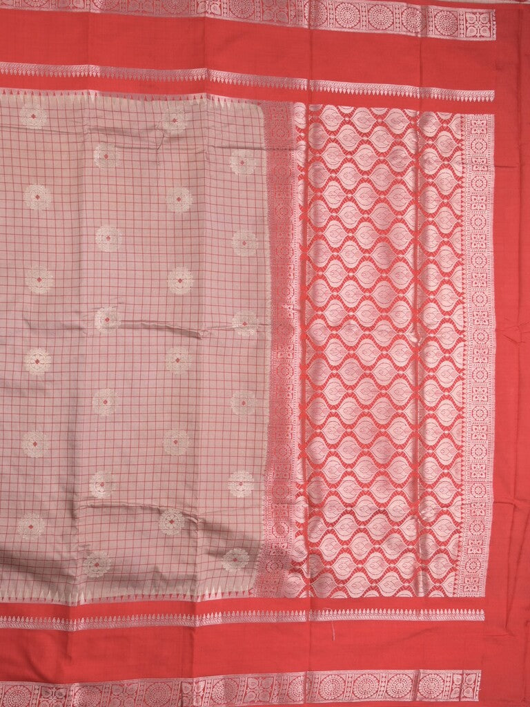 Banaras fancy saree in light pink color allover zari motifs & zari border with brocade pallu and attached blouse