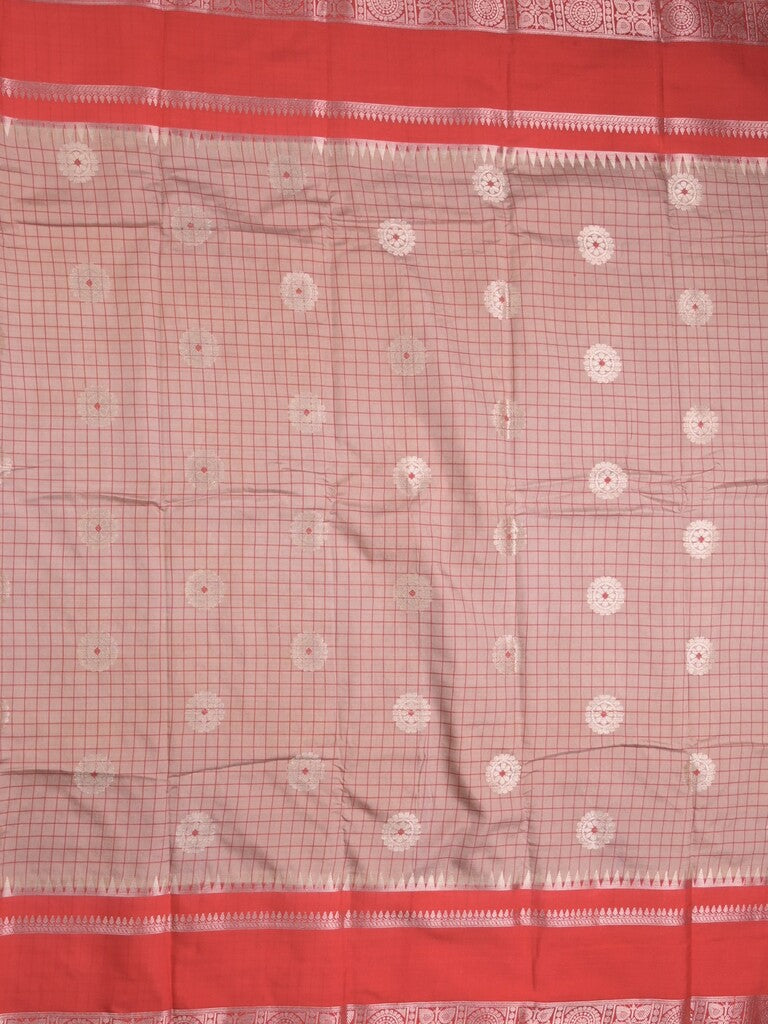 Banaras fancy saree in light pink color allover zari motifs & zari border with brocade pallu and attached blouse