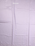 Lenin fancy pastel purple color saree with allover prints, sequins work and attached plain blouse