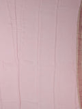 Georgette fancy saree pastel pink color allover zari motifs & zari border with zari pallu and contrast plain blouse