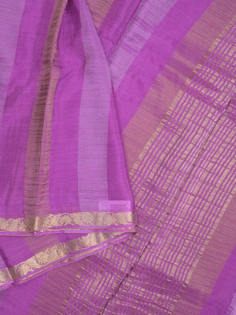 Chinnon fancy saree for women | purple | zari border | party wear