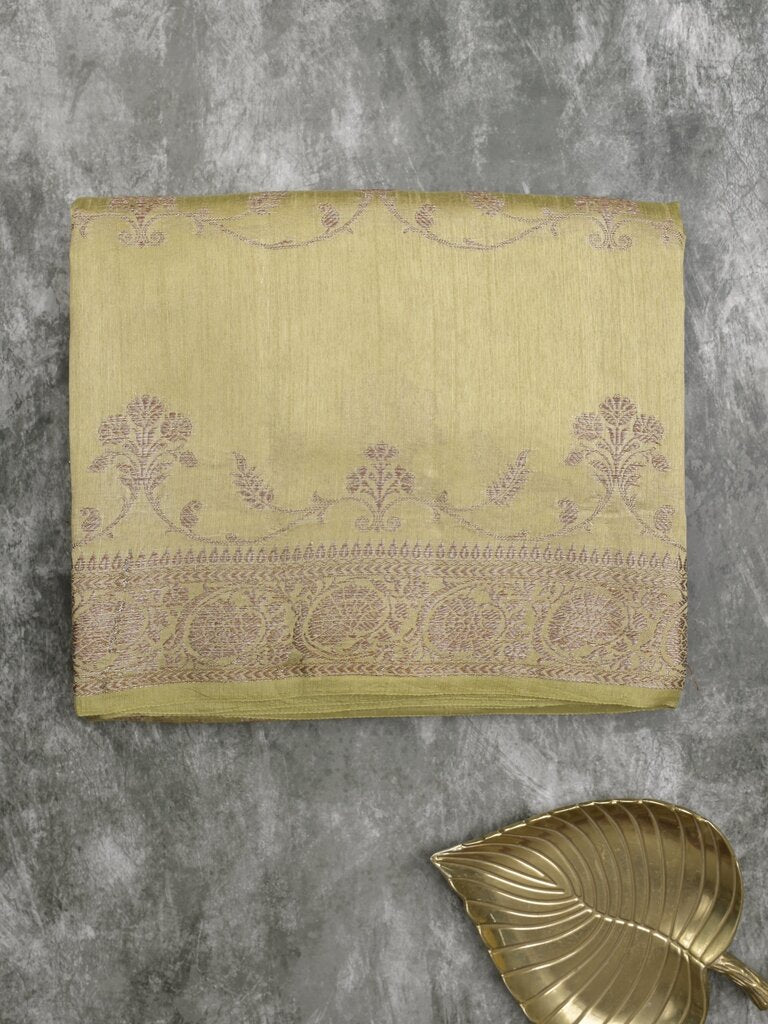 Jute matka fancy saree for women | peach | zari border | party wear