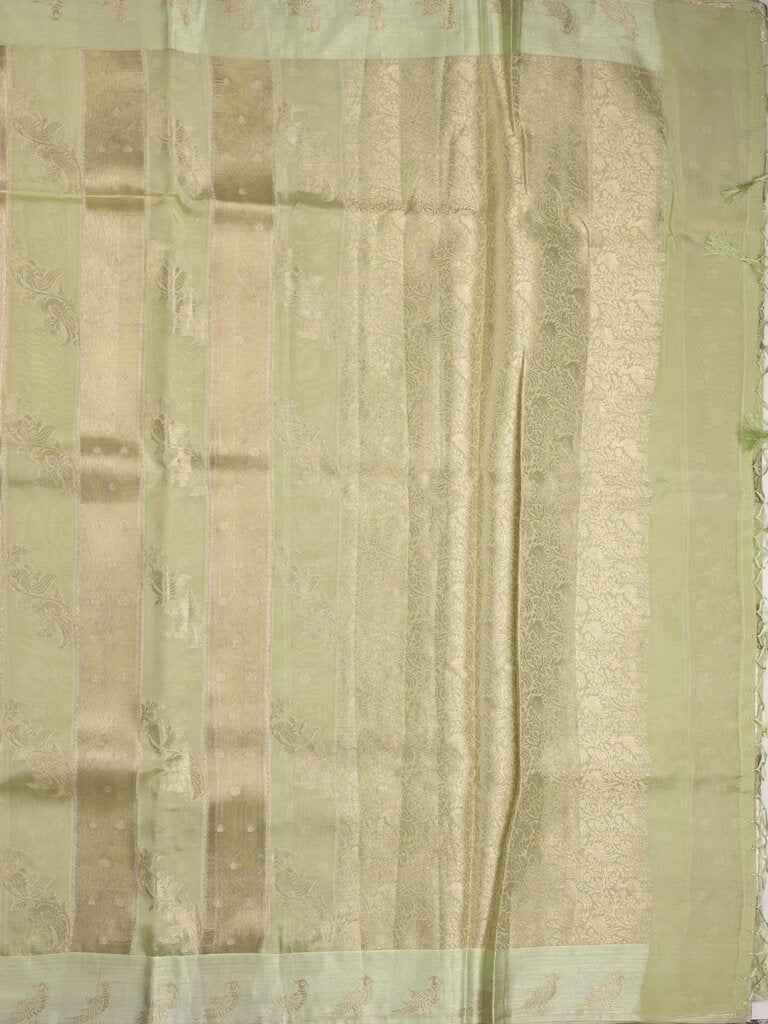 Green mango fancy saree for women | sky blue | zari border | party wear