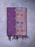 Banaras fancy saree purple color allover zari weaves & zari border with rich pallu and attached blouse