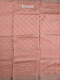 Jute matka fancy saree for women | peach | zari border | party wear