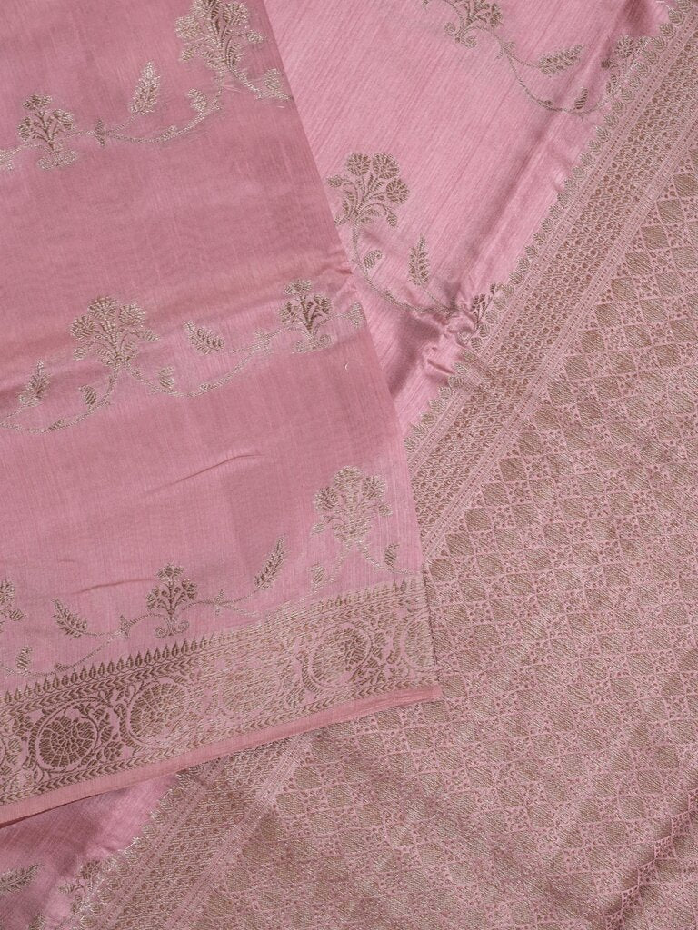 Jute matka fancy saree for women | peach | zari border | party wear
