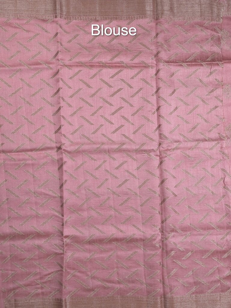 Jute matka fancy saree for women | peach | zari border | party wear