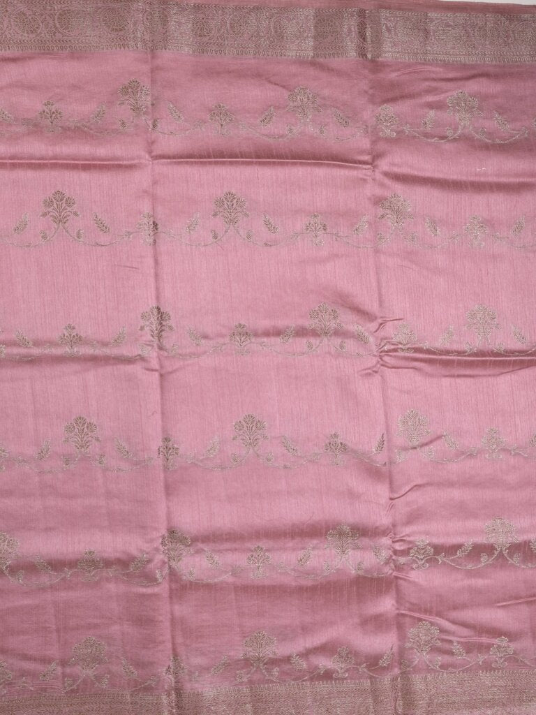 Jute matka fancy saree for women | peach | zari border | party wear