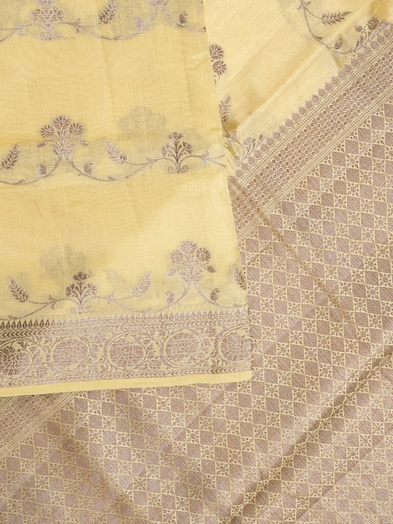 Jute matka fancy saree for women | peach | zari border | party wear