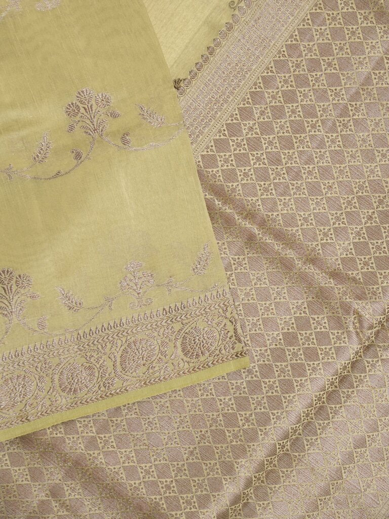 Jute matka fancy saree for women | peach | zari border | party wear