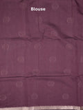 Maheshwari fancy saree in wine color allover zari motifs & zari border with zari and plain blouse