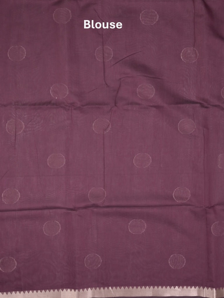 Maheshwari fancy saree in wine color allover zari motifs & zari border with zari and plain blouse