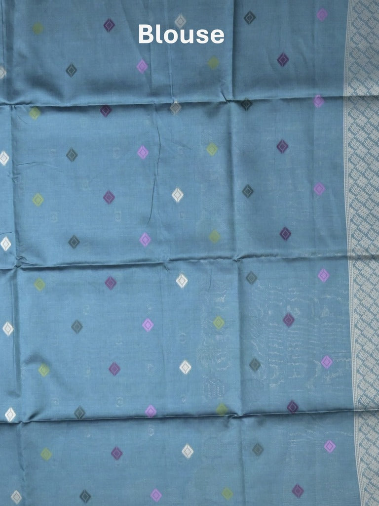 Banaras fancy saree sky blue color allover zari weaves & zari border with rich pallu and attached blouse
