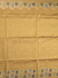 Banaras fancy saree mustard yellow color allover zari weaves & zari border with rich pallu and attached blouse
