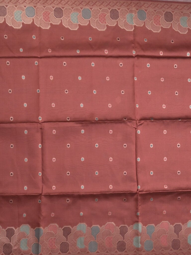 Banaras fancy saree maroon color allover zari weaves & zari border with rich pallu and attached blouse