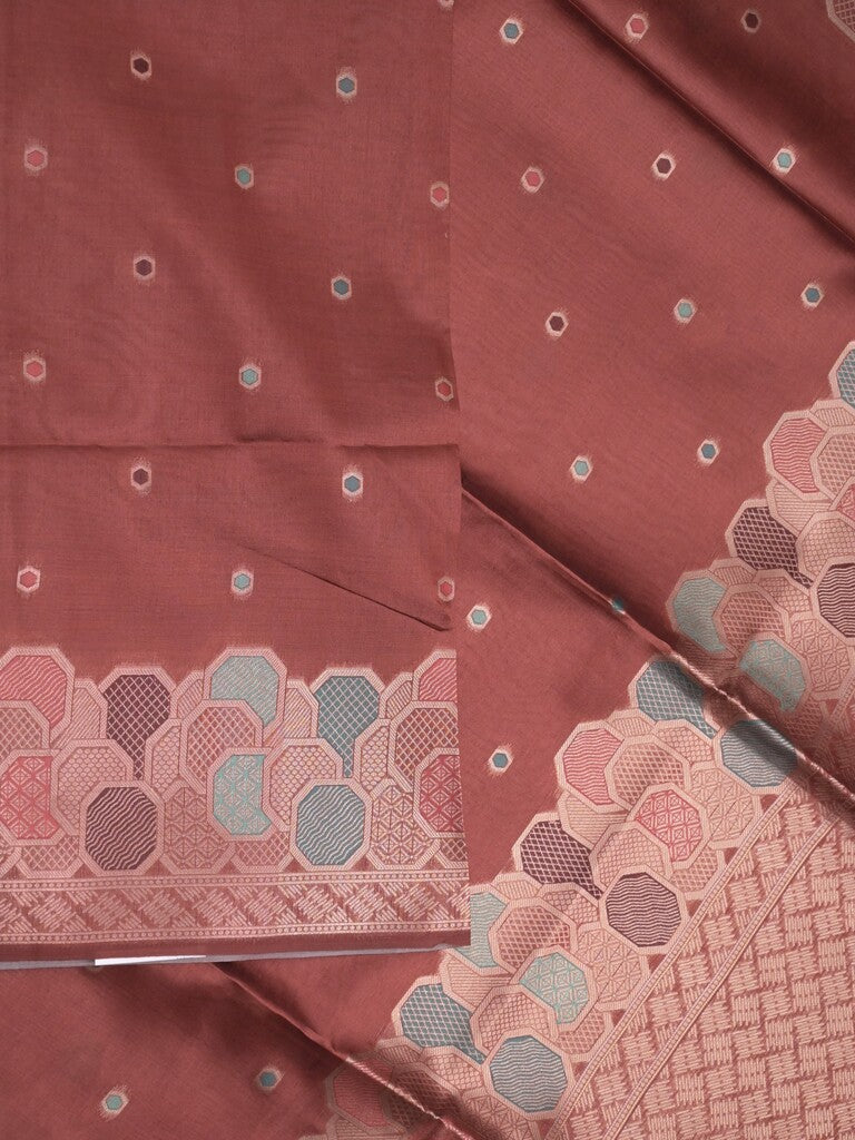 Banaras fancy saree maroon color allover zari weaves & zari border with rich pallu and attached blouse