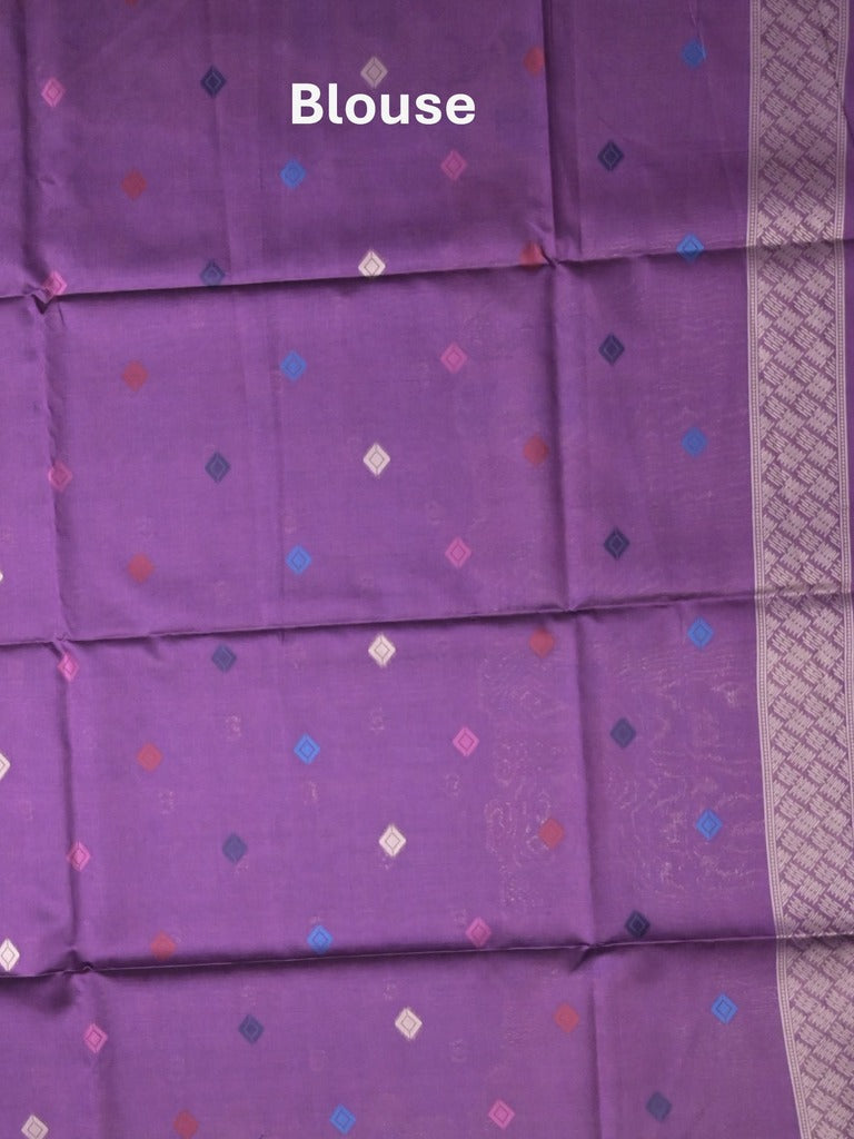 Banaras fancy saree purple color allover zari weaves & zari border with rich pallu and attached blouse