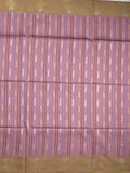Tussar fancy saree pinkish purple color allover weaves & contrast border with zari pallu and contrast blouse