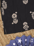 Boys printed ethnic kurtha | black | full sleeves | 3-4 years