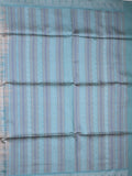 Tussar fancy saree light grey color allover motifs & weaving border with contrast pallu and attached blouse