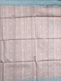 Tussar fancy saree light grey color allover motifs & weaving border with contrast pallu and attached blouse