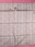 Tussar fancy saree light grey color allover motifs & weaving border with contrast pallu and attached blouse