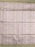 Tussar fancy saree light grey color allover motifs & weaving border with contrast pallu and attached blouse