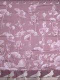 Dola silk fancy saree light purple color allover prints & contrast zari border with printed pallu and printed blouse