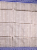 Tussar fancy saree light grey color allover motifs & weaving border with contrast pallu and attached blouse