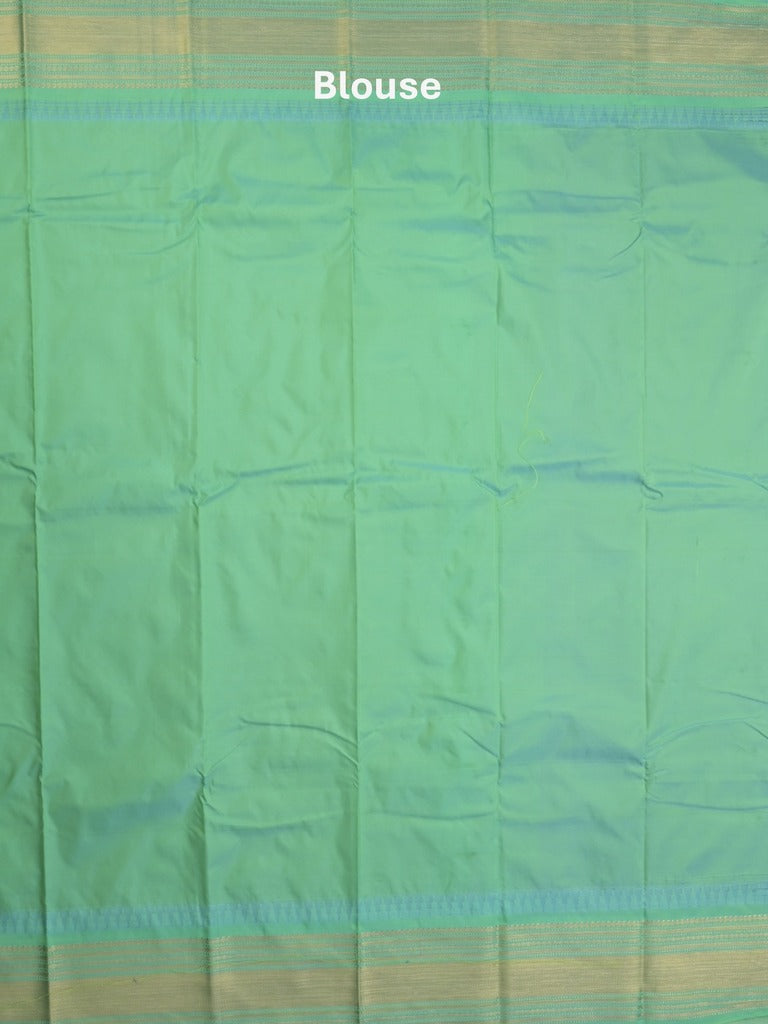 Gadwal pattu saree in royal blue color allover zari motifs & zari border with rich pallu and plain blouse