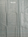 Chanderi fancy saree in sky blue color allover zari motifs & zari border with brocade and blouse