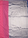 Banaras fancy saree pink color allover zari motifs & zari border with brocade pallu and contrast plain blouse