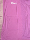 Banaras fancy saree violet color allover zari motifs & zari border with brocade pallu and contrast plain blouse
