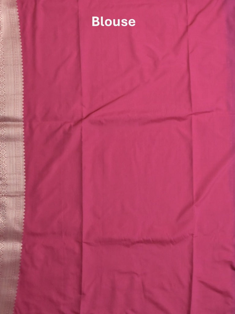 Banaras fancy saree royal blue color allover zari motifs & zari border with brocade pallu and contrast plain blouse