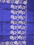 Maheshwari fancy saree for women | black | zari border | party wear saree