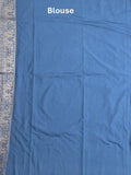 Banaras fancy saree royal blue color allover zari weaves & zari border with rich pallu and plain blouse