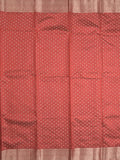 Dupion fancy saree red color allover zari motifs & zari border with zari pallu and running blouse