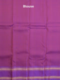 Kanchi pattu saree in pink color allover zari motifs & zari border with rich pallu and plain blouse
