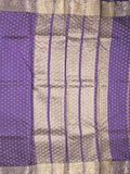 Dupion fancy saree violet color allover zari motifs & zari border with zari pallu and running blouse