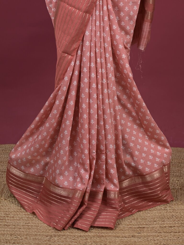 Maheshwari fancy saree for women | grey | zari border | party wear