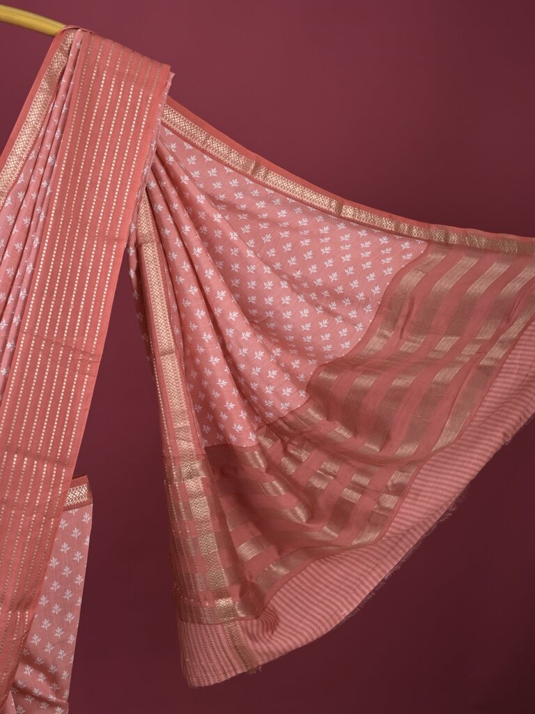 Maheshwari fancy saree for women | grey | zari border | party wear