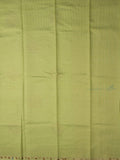 Dupion fancy saree light pista green color allover zari motifs & zari border with zari pallu and plain blouse