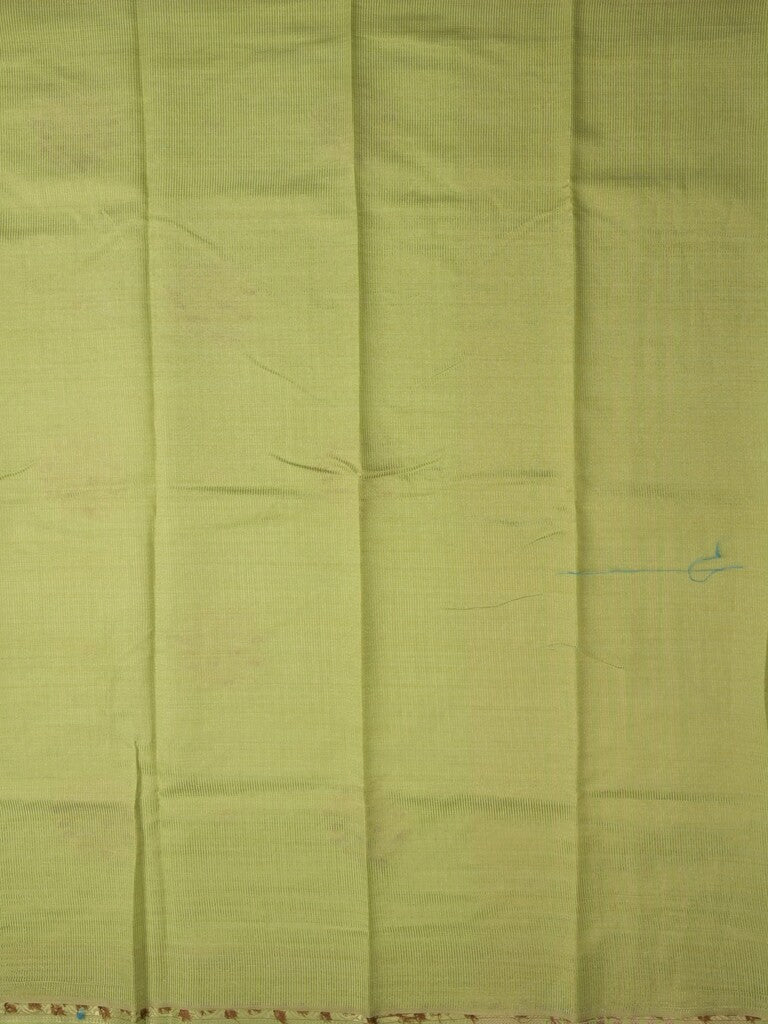 Dupion fancy saree light pista green color allover zari motifs & zari border with zari pallu and plain blouse
