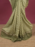 Maheshwari fancy saree for women | grey | zari border | party wear