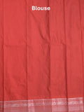 Gadwal pattu saree baby pink color allover zari motifs & kanchi border with rich pallu and contrast plain blouse