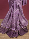 Maheshwari fancy saree for women | grey | zari border | party wear