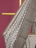 Maheshwari fancy saree for women | grey | zari border | party wear