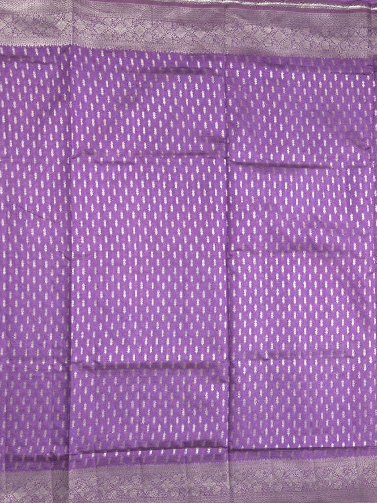 Dupion fancy saree purple color allover zari motifs & zari border with rich pallu and plain blouse