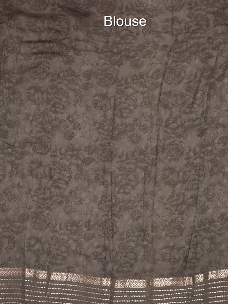 Maheshwari fancy saree for women | grey | zari border | party wear
